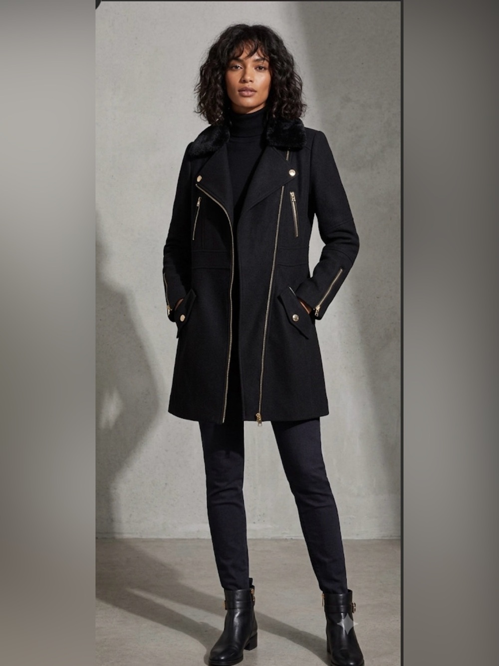 Juicy Couture Black Peacoat
